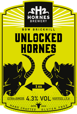 Unlocked Hornes IPA 4.3%   (Gluten Free)